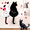Sikunuo | Charming Cat Wall Clock with Swinging Tail