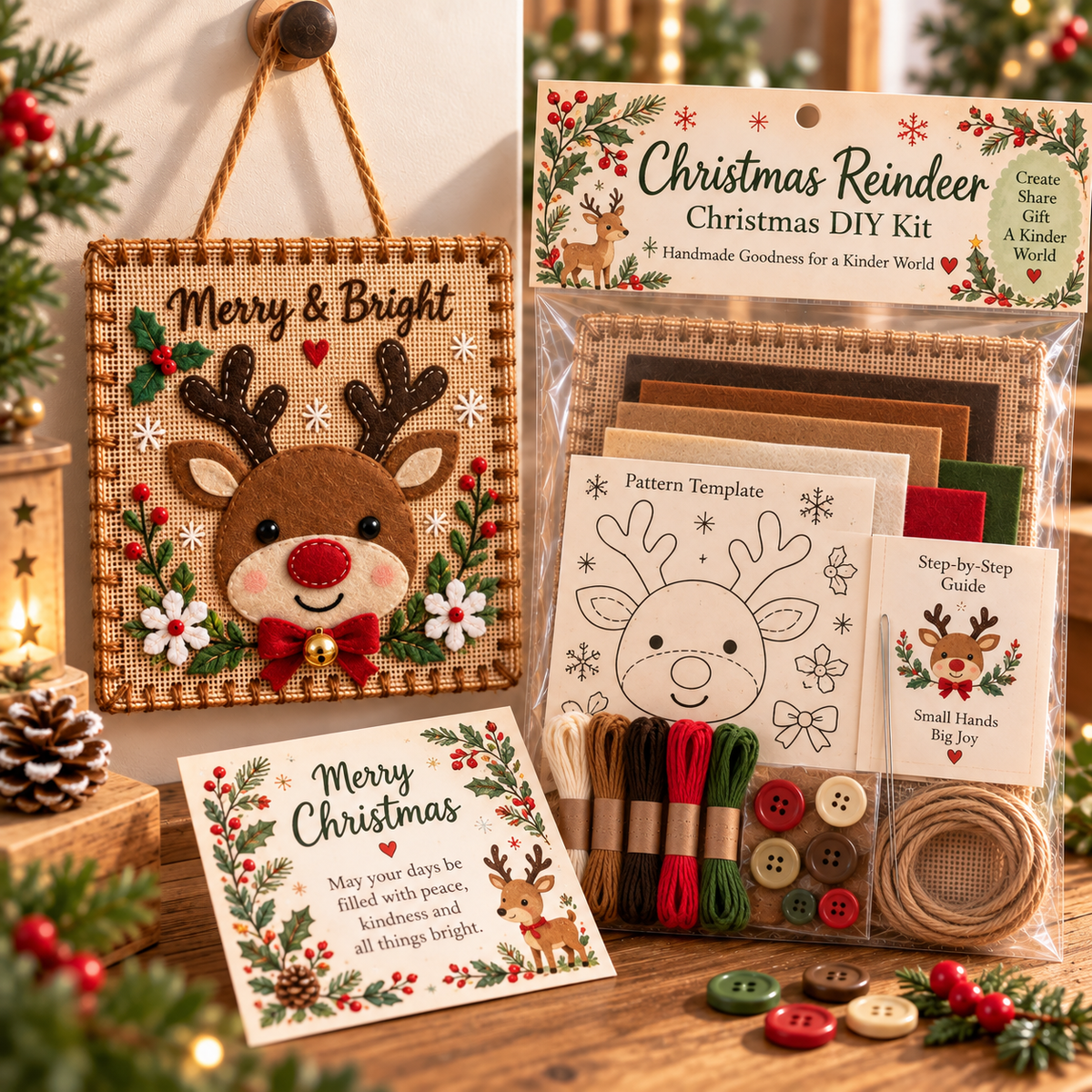 Christmas Fabric Weaving Kit