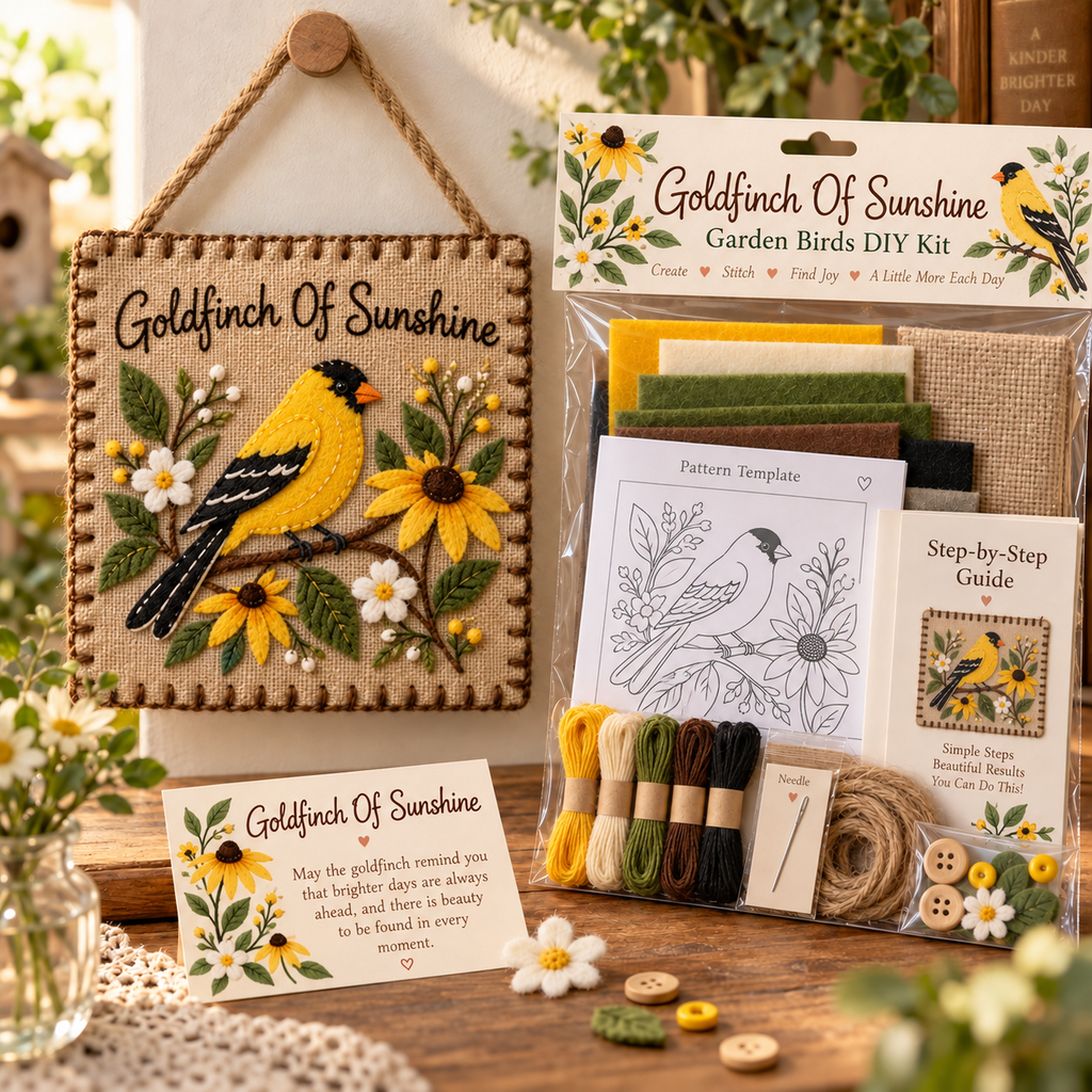 Garden Birds Fabric Weaving Kit