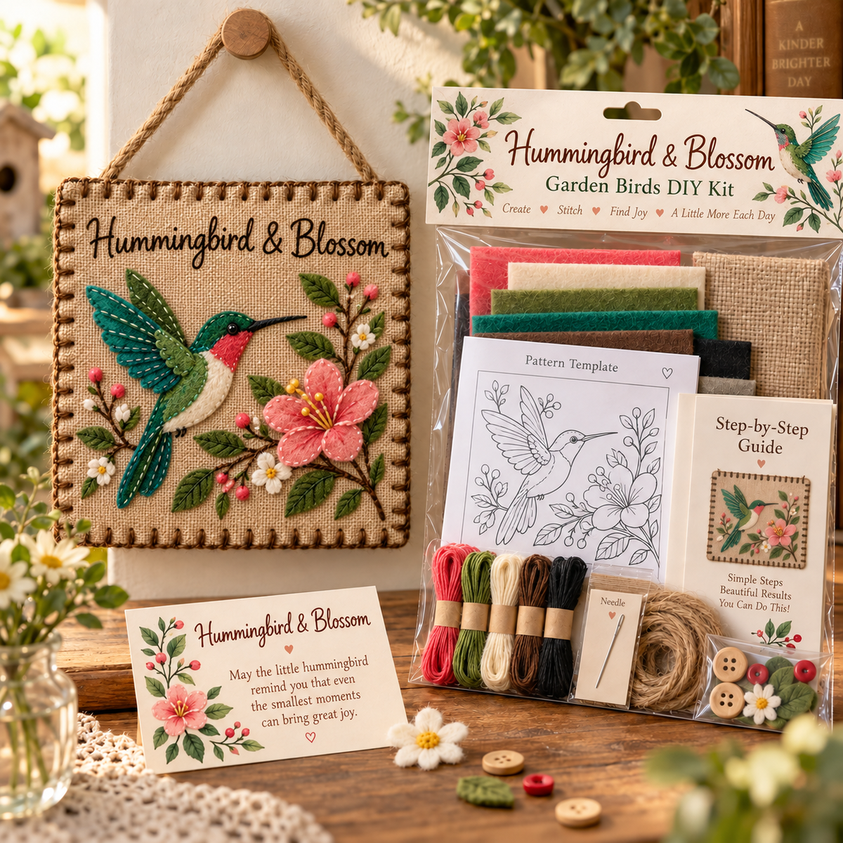 Garden Birds Fabric Weaving Kit