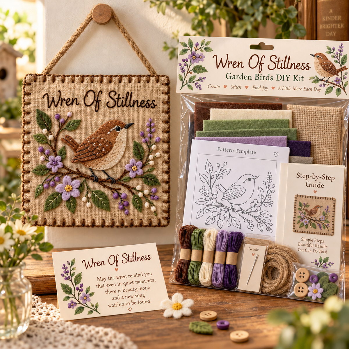 Garden Birds Fabric Weaving Kit
