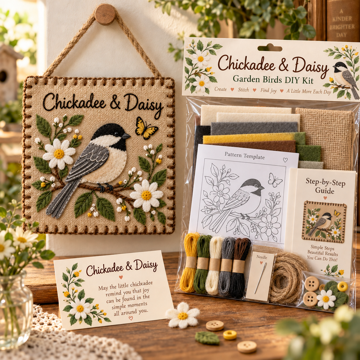 Garden Birds Fabric Weaving Kit
