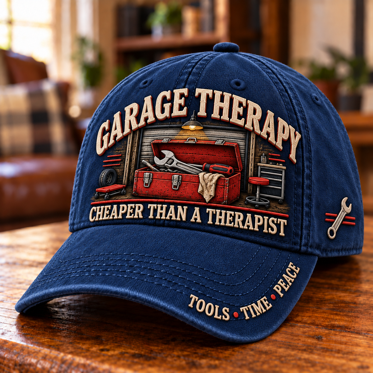 Garage Therapy Mechanic Humor Baseball Cap