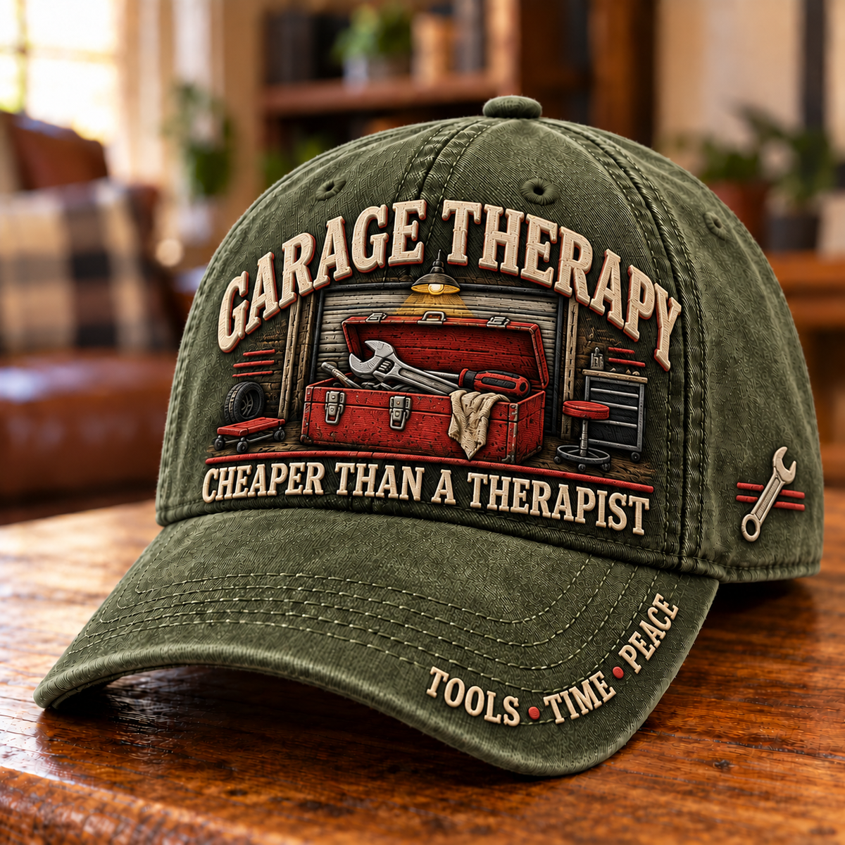 Garage Therapy Mechanic Humor Baseball Cap