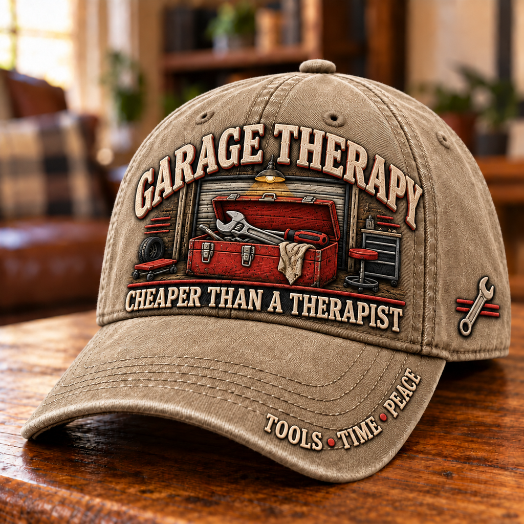 Garage Therapy Mechanic Humor Baseball Cap