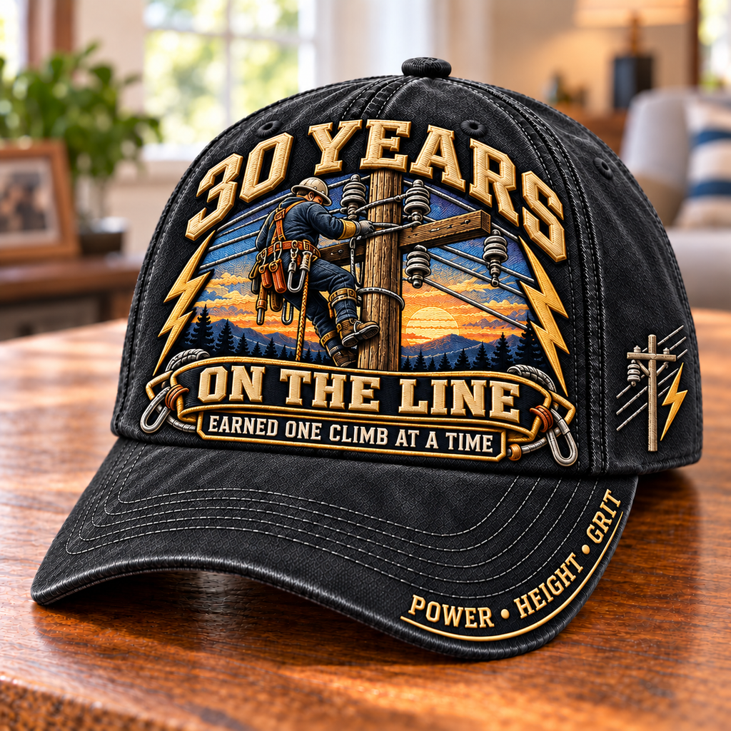 30 Years One Climb At A Time Lineman Legacy Baseball Cap