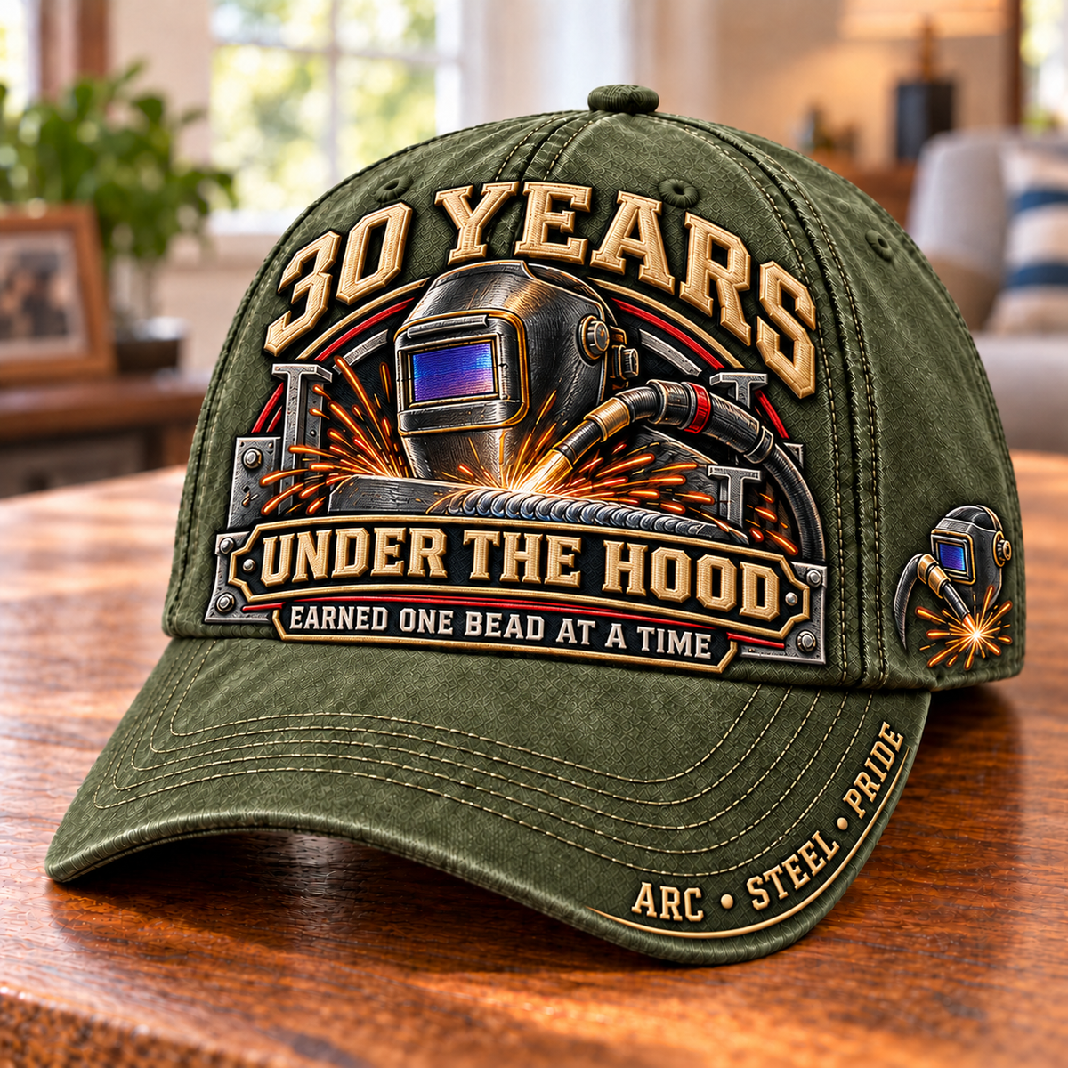 30 Years One Bead At A Time Welder Milestone Baseball Cap