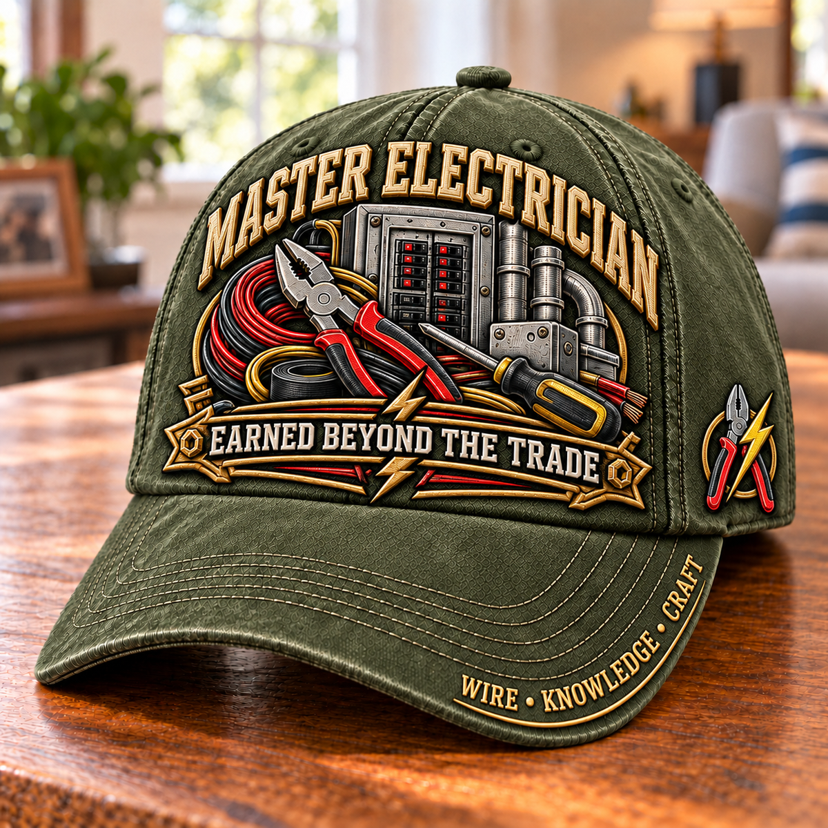 Earned Beyond The Trade Master Electrician Baseball Cap