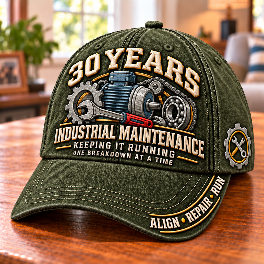 30 Years One Breakdown At A Time Industrial Maintenance Baseball Cap