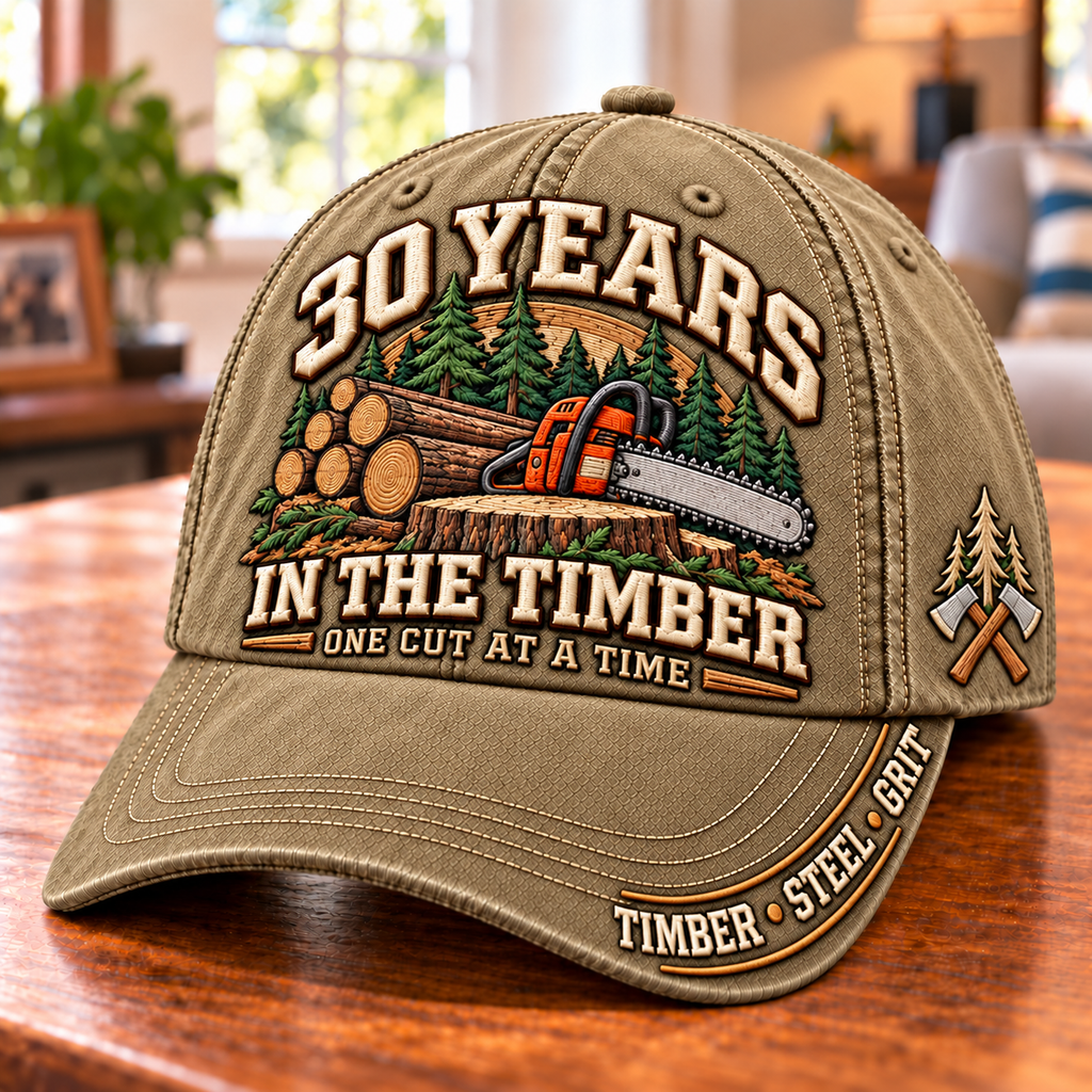30 Years One Cut At A Time Logger Milestone Baseball Cap