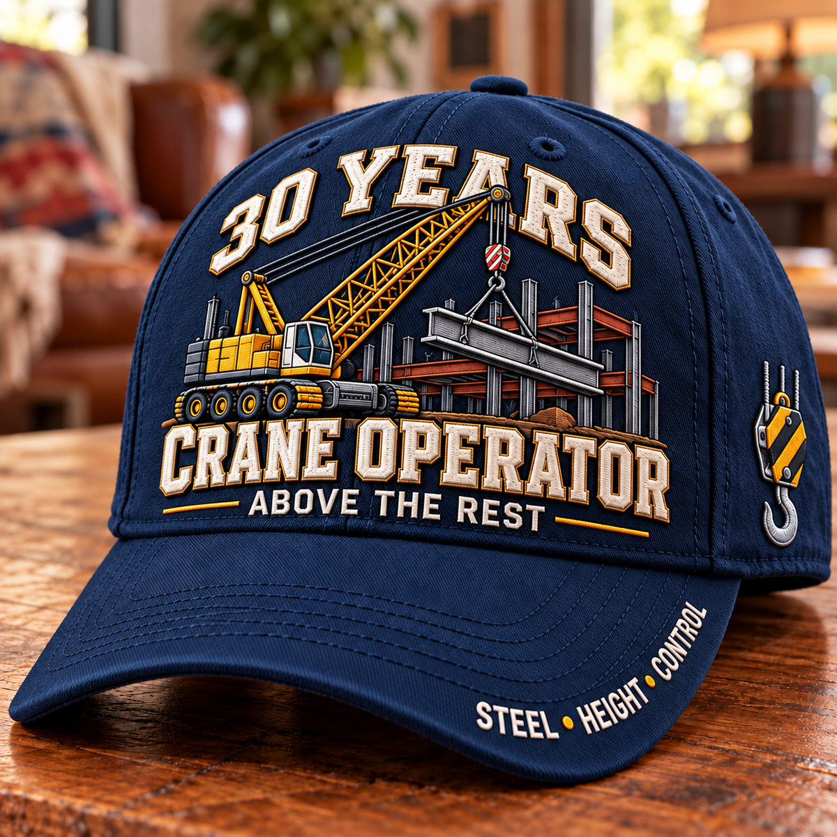 30 Years Above The Rest Crane Operator Milestone Baseball Cap