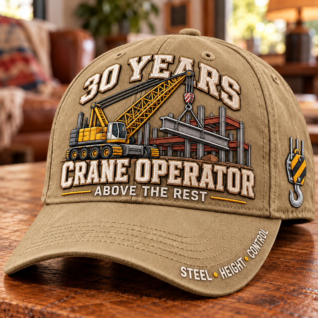 30 Years Above The Rest Crane Operator Milestone Baseball Cap