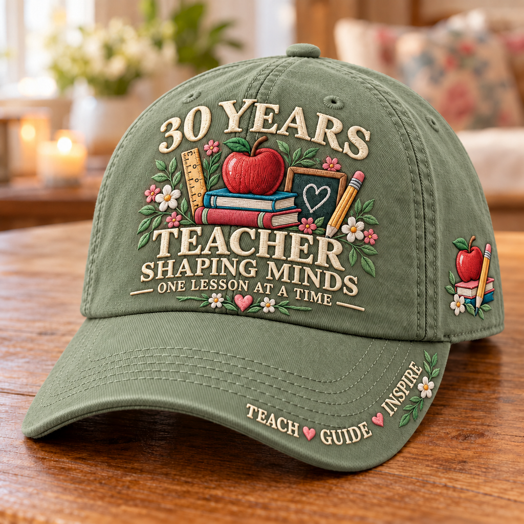 30 Years Shaping Minds Teacher Milestone Baseball Cap