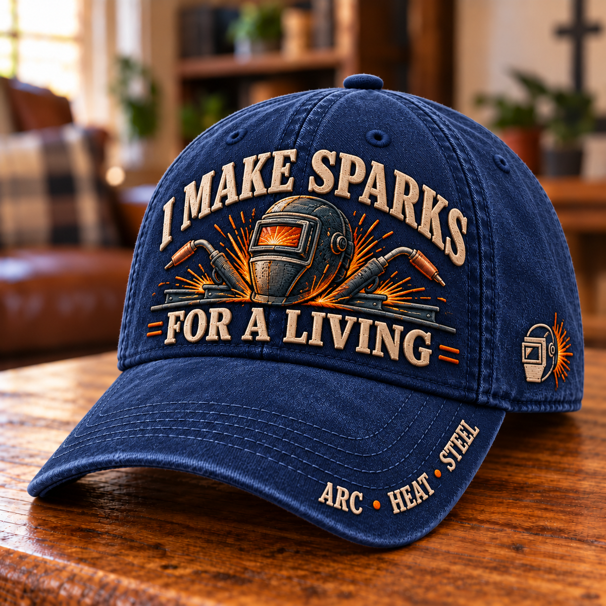 I Make Sparks For A Living Welder Work Pride Baseball Cap