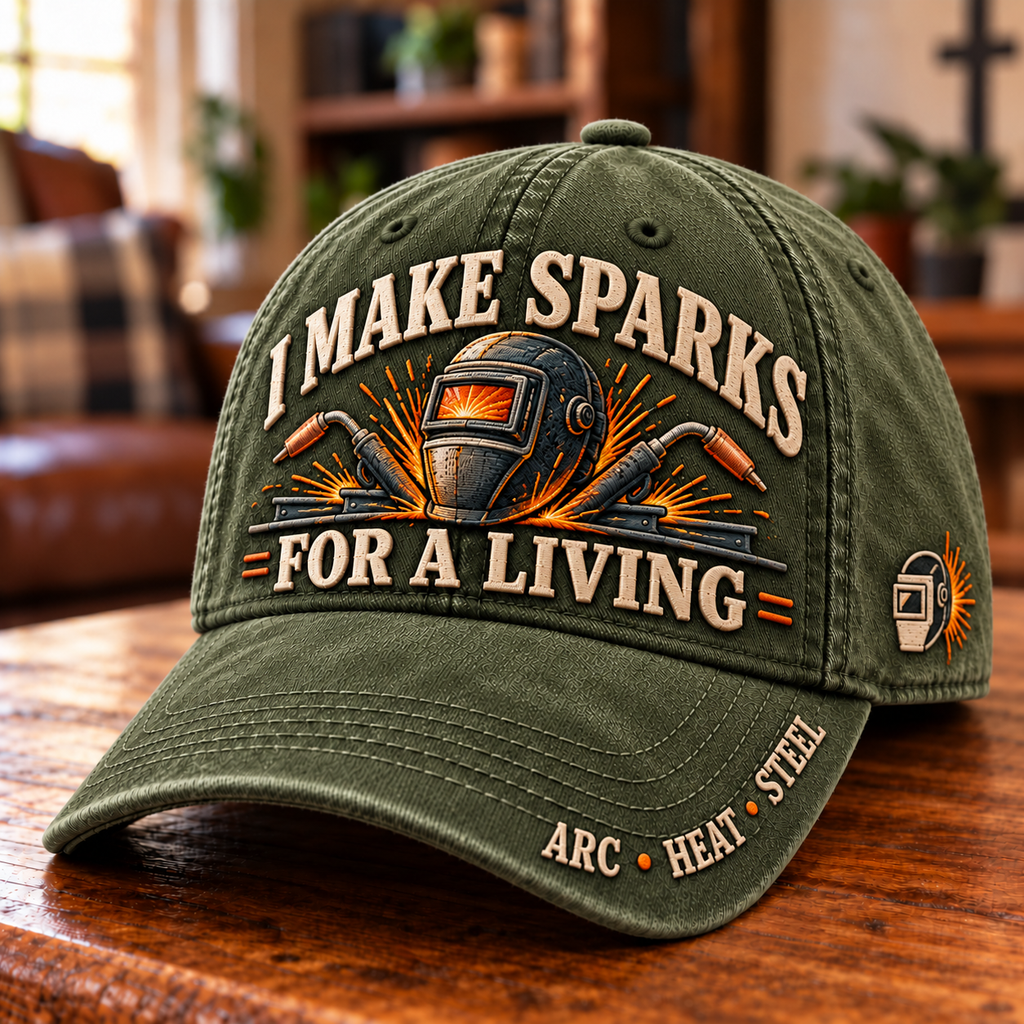 I Make Sparks For A Living Welder Work Pride Baseball Cap