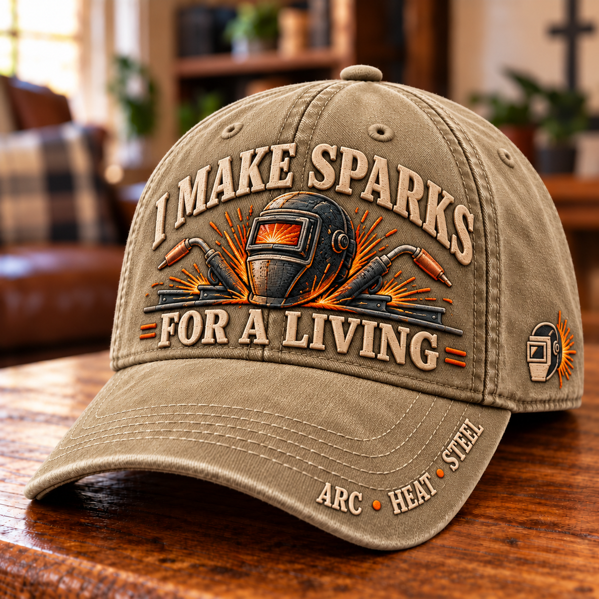 I Make Sparks For A Living Welder Work Pride Baseball Cap