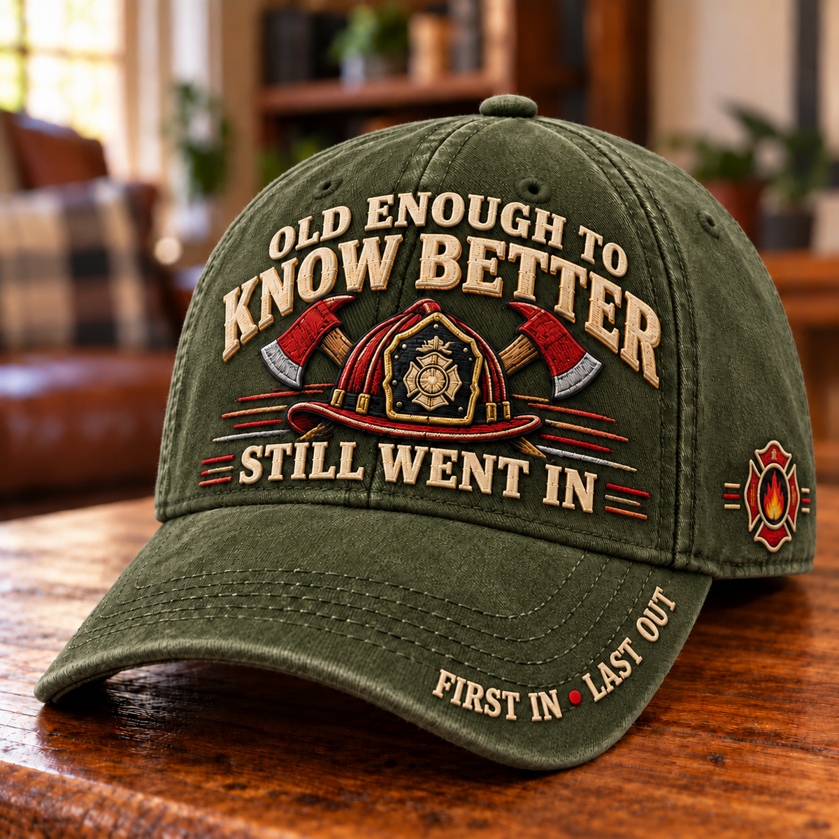 Old Enough To Know Better Still Went In Firefighter Baseball Cap