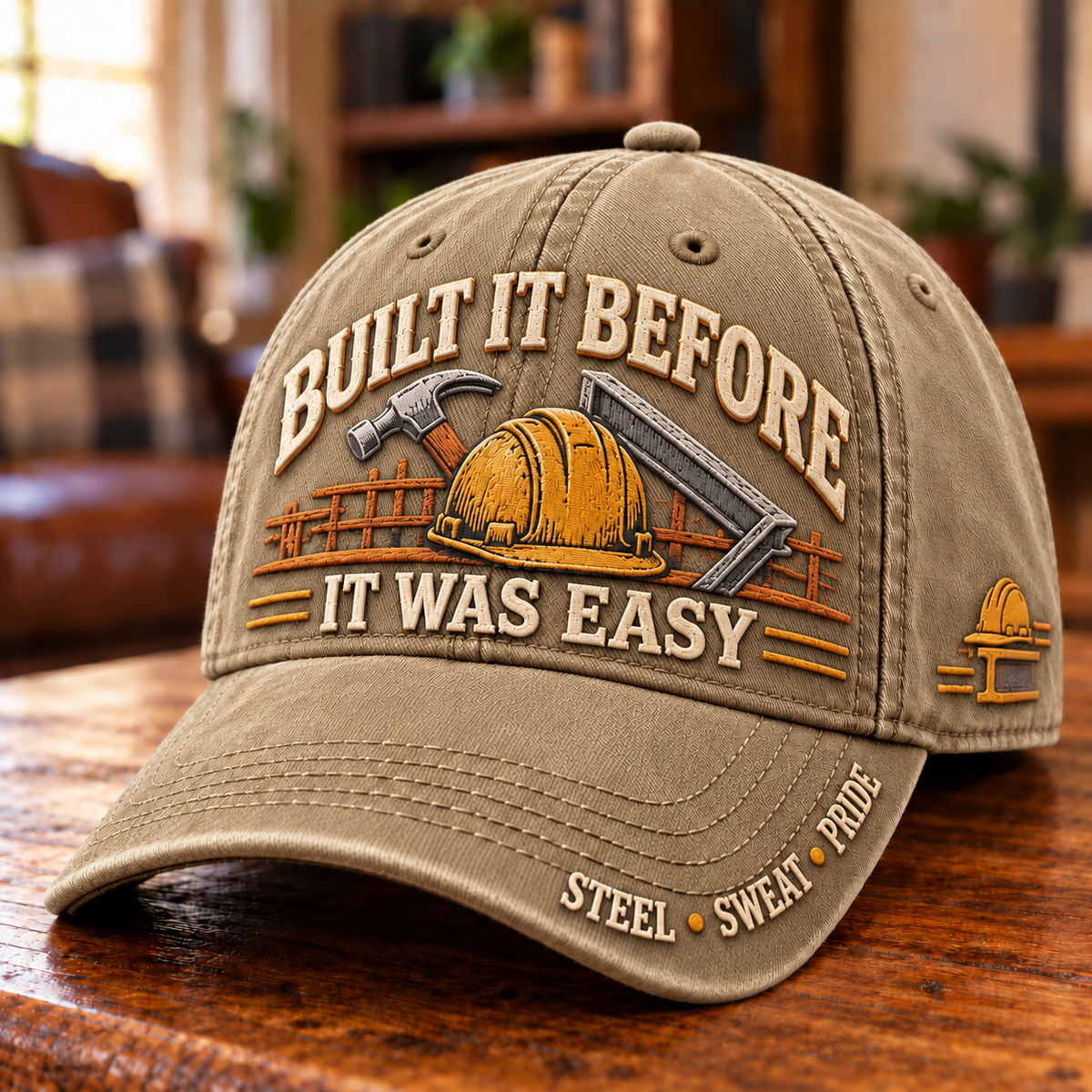 Built It Before It Was Easy Ironworker Trade Pride Baseball Cap