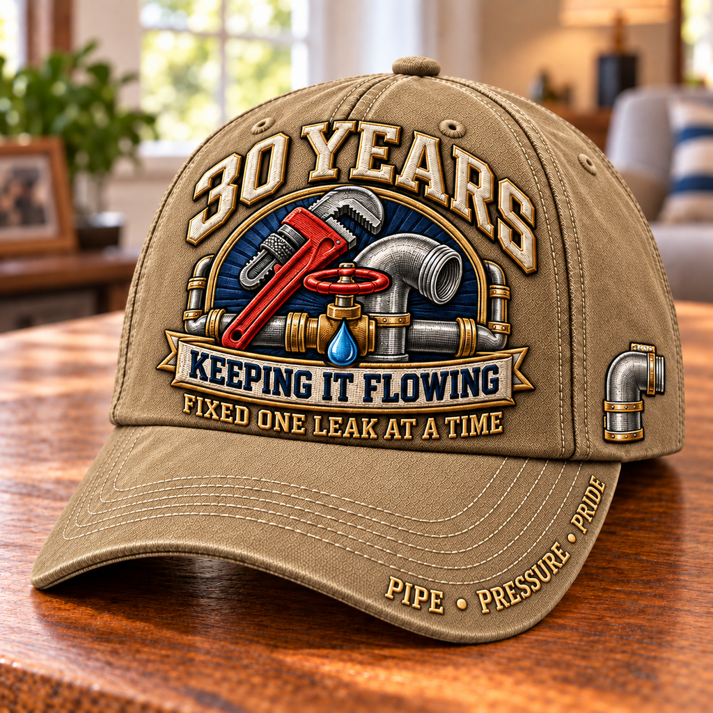30 Years Keeping It Flowing Plumber Milestone Baseball Cap