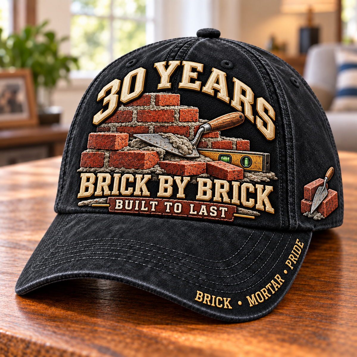 30 Years Brick By Brick Mason Milestone Baseball Cap