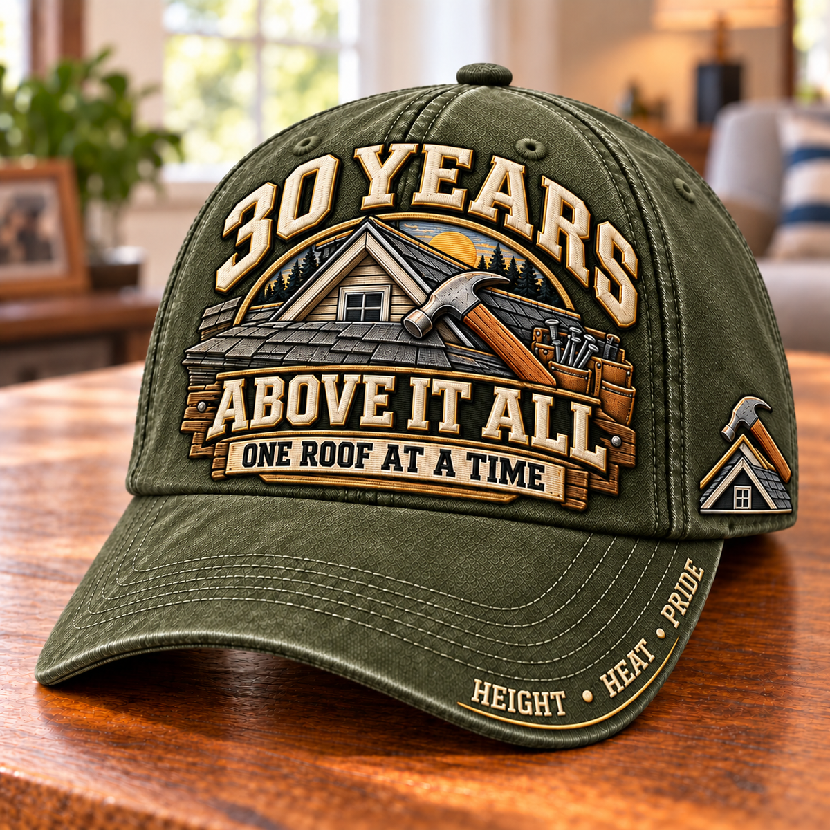 30 Years Above It All Roofer Milestone Baseball Cap