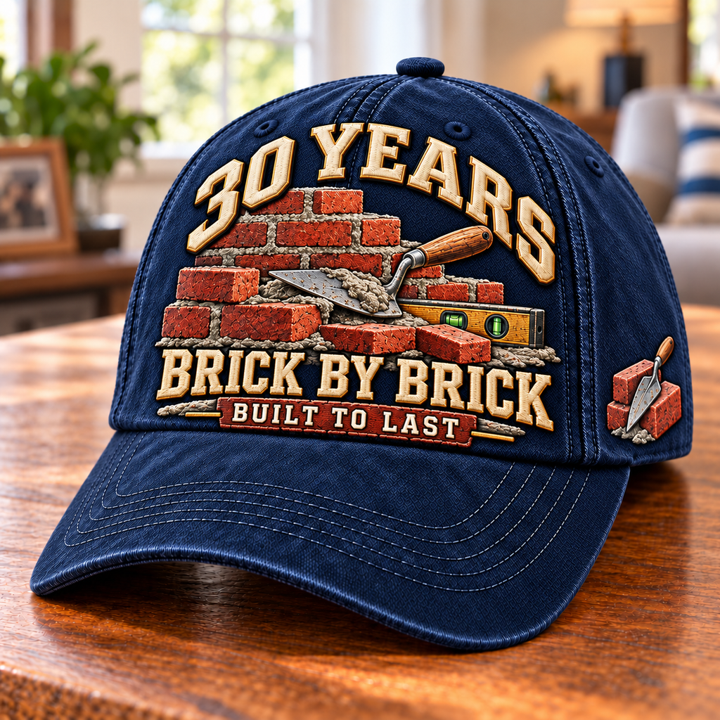 30 Years Brick By Brick Mason Milestone Baseball Cap