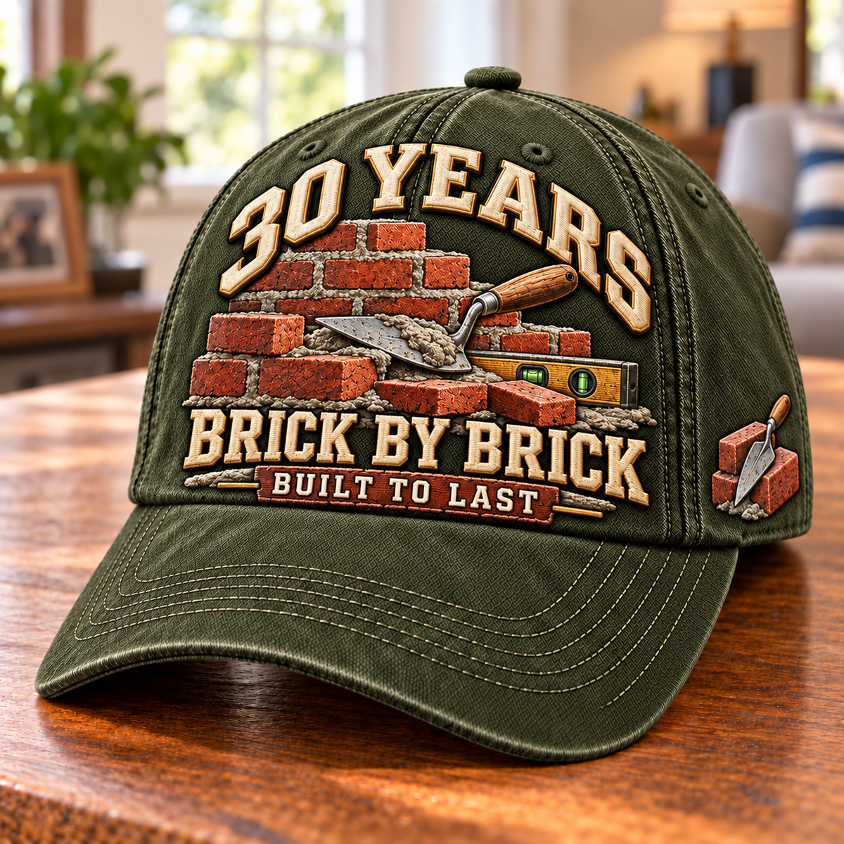 30 Years Brick By Brick Mason Milestone Baseball Cap
