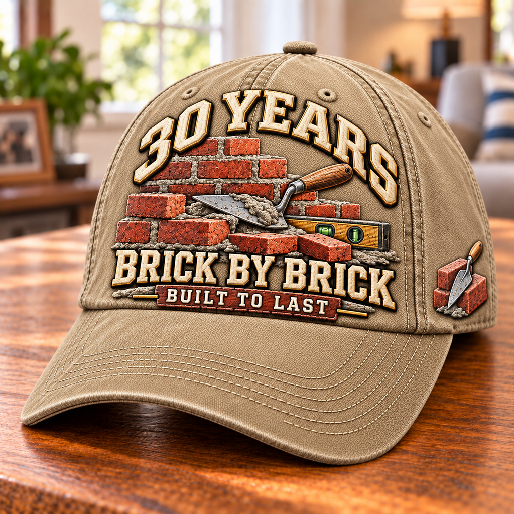 30 Years Brick By Brick Mason Milestone Baseball Cap