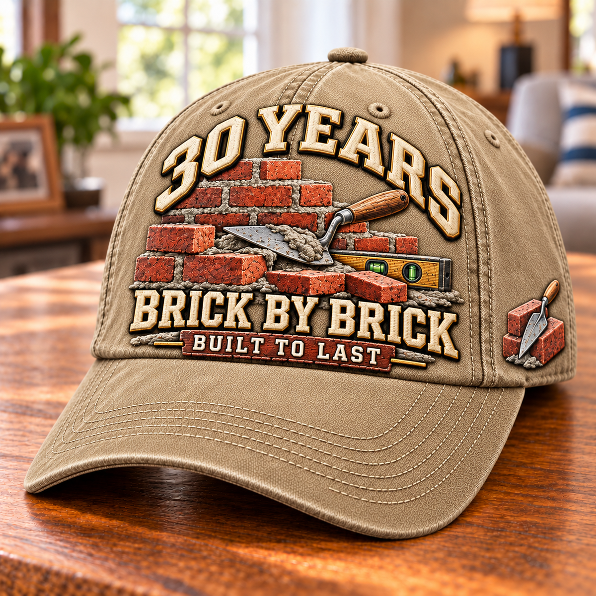 30 Years Brick By Brick Mason Milestone Baseball Cap