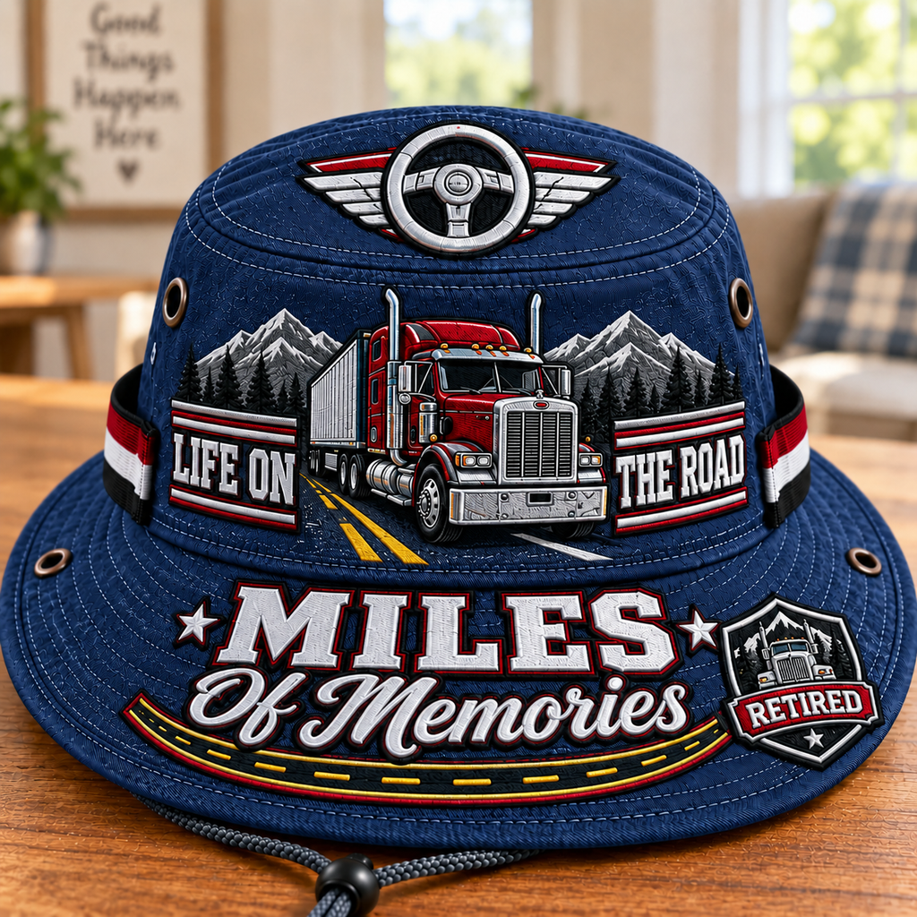 Miles Of Memories Retired Trucker Boonie Hat
