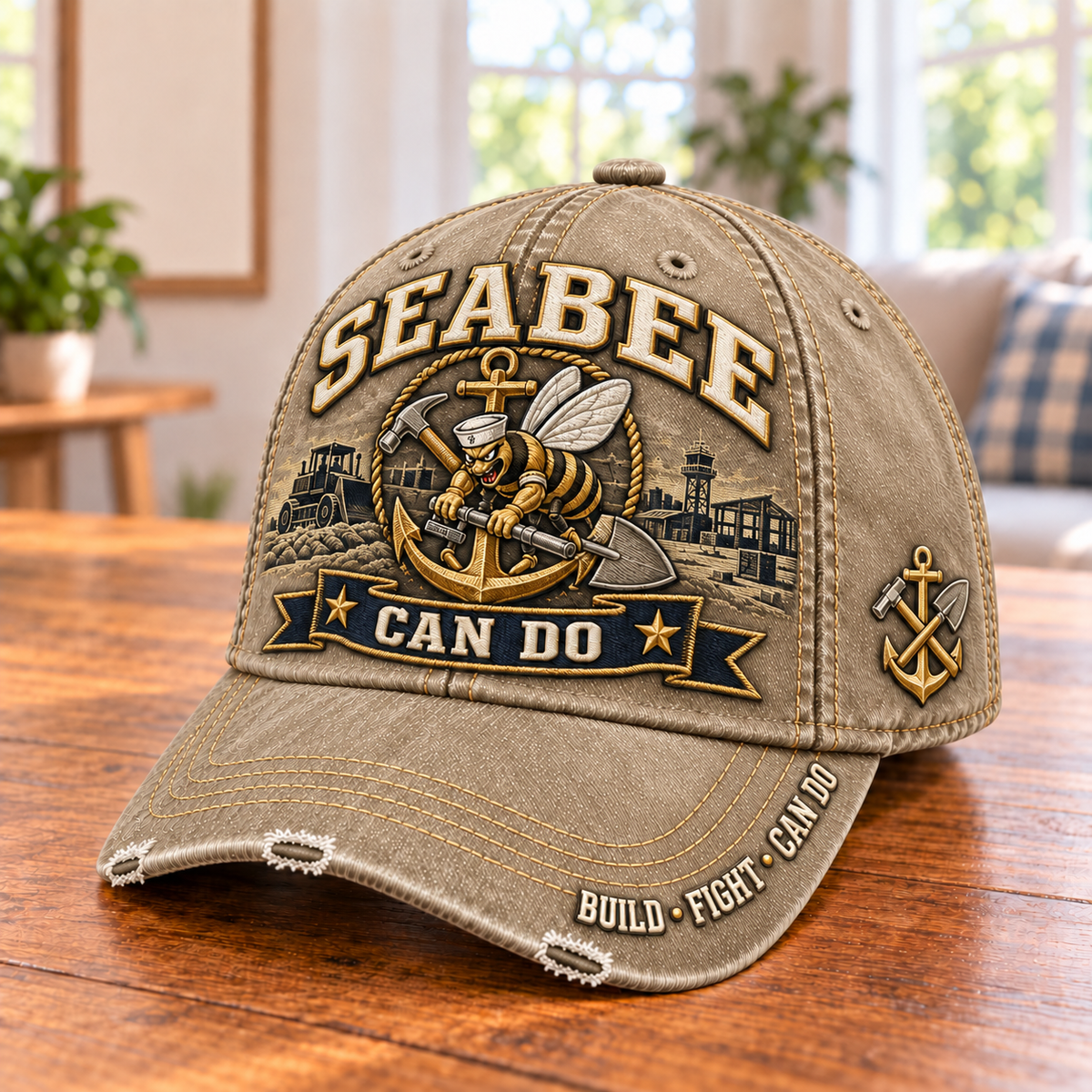 Seabee Can Do Navy Veteran Baseball Cap