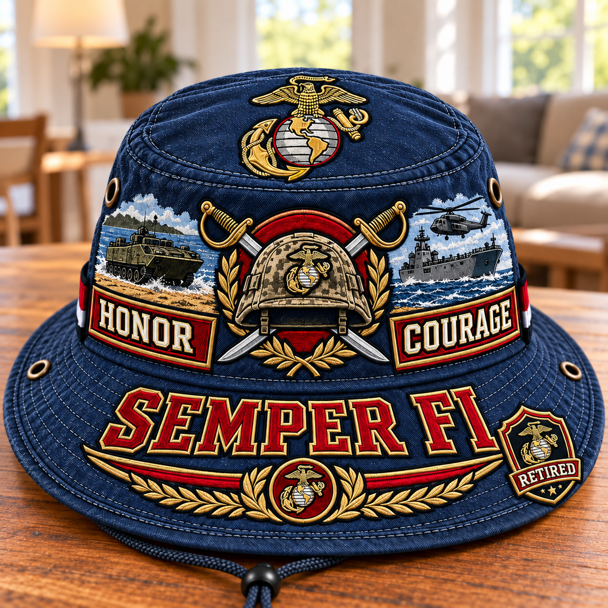 Honor & Courage Semper Fi Marine Veteran Boonie Hat