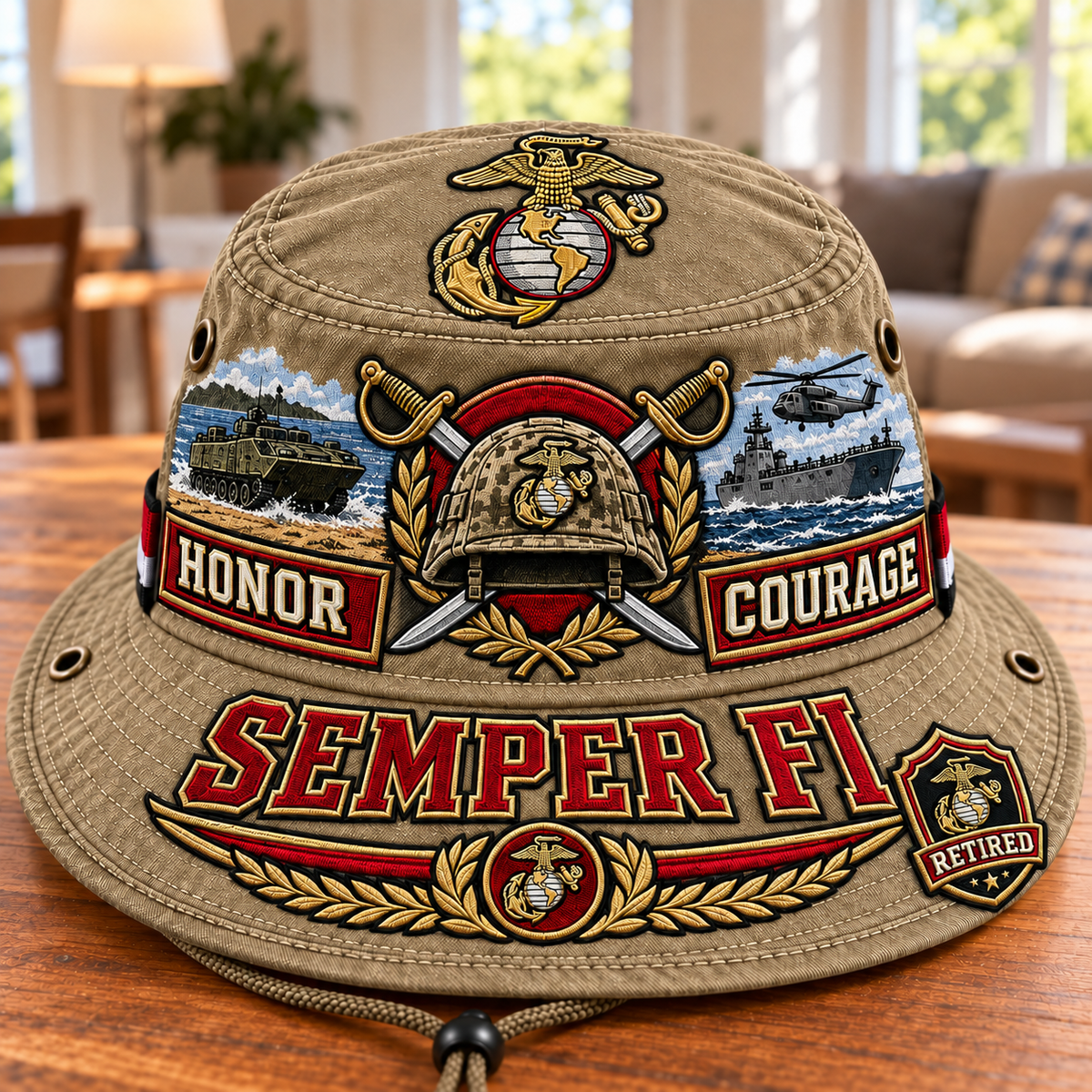 Honor & Courage Semper Fi Marine Veteran Boonie Hat