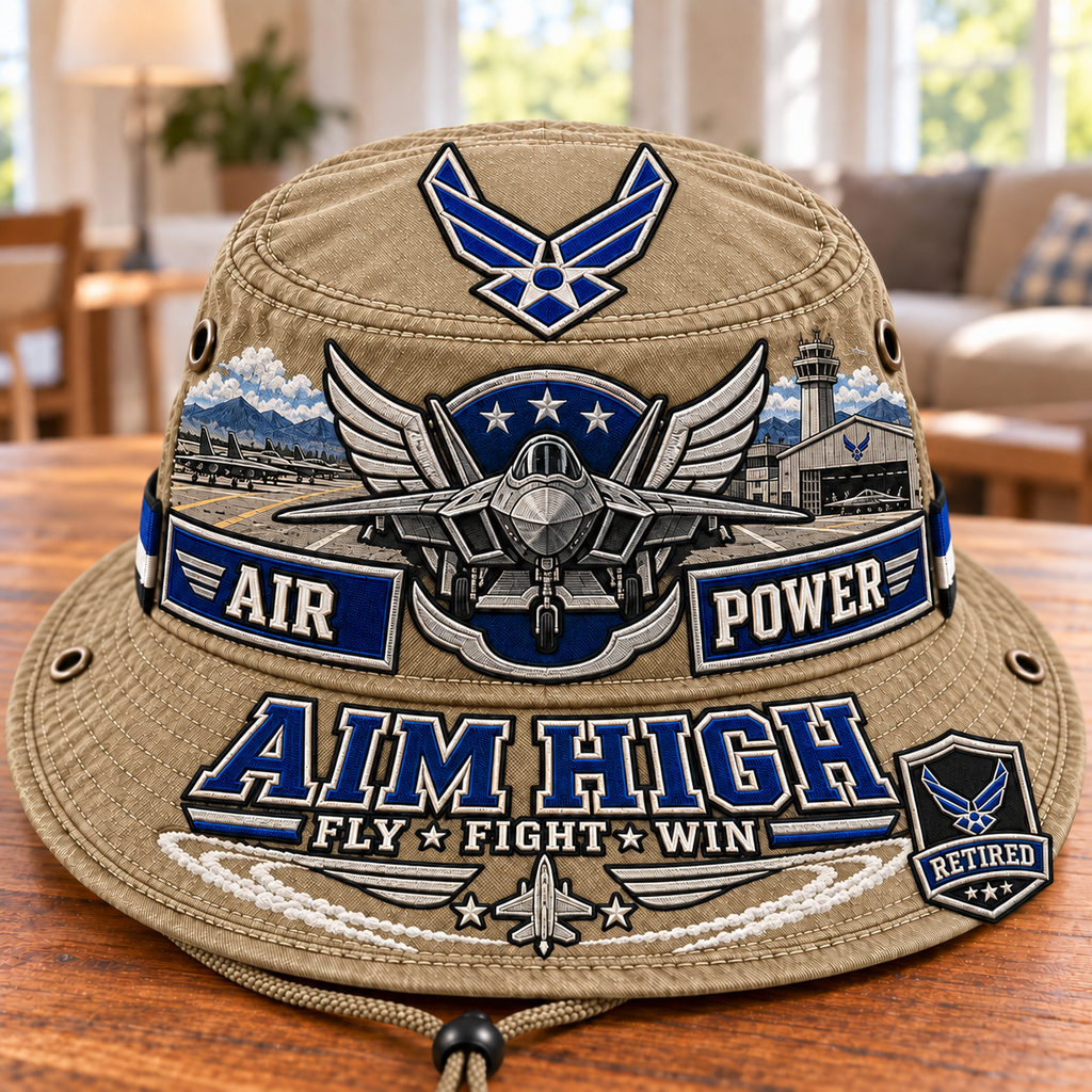 Air Power Aim High Retired Air Force Boonie Hat