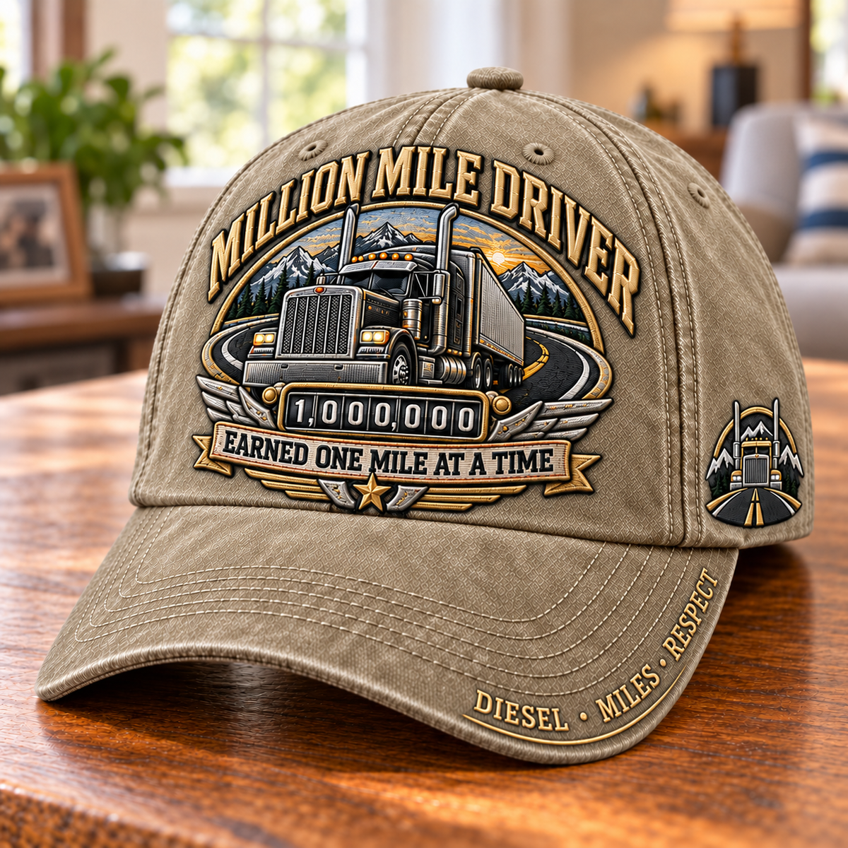 Million Mile Driver Earned One Mile At A Time Baseball Cap