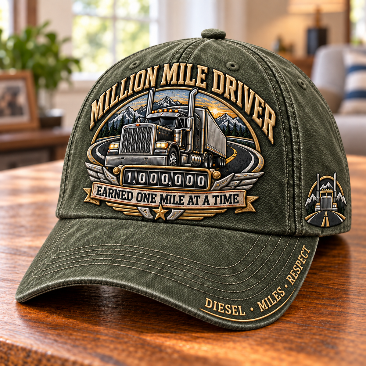 Million Mile Driver Earned One Mile At A Time Baseball Cap