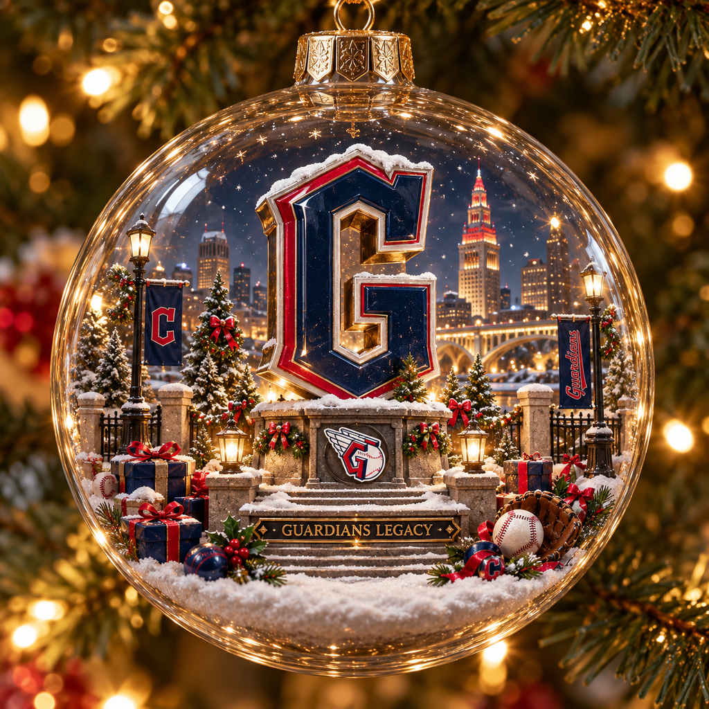 For The Land Light-Up Baseball Christmas Globe Ornament