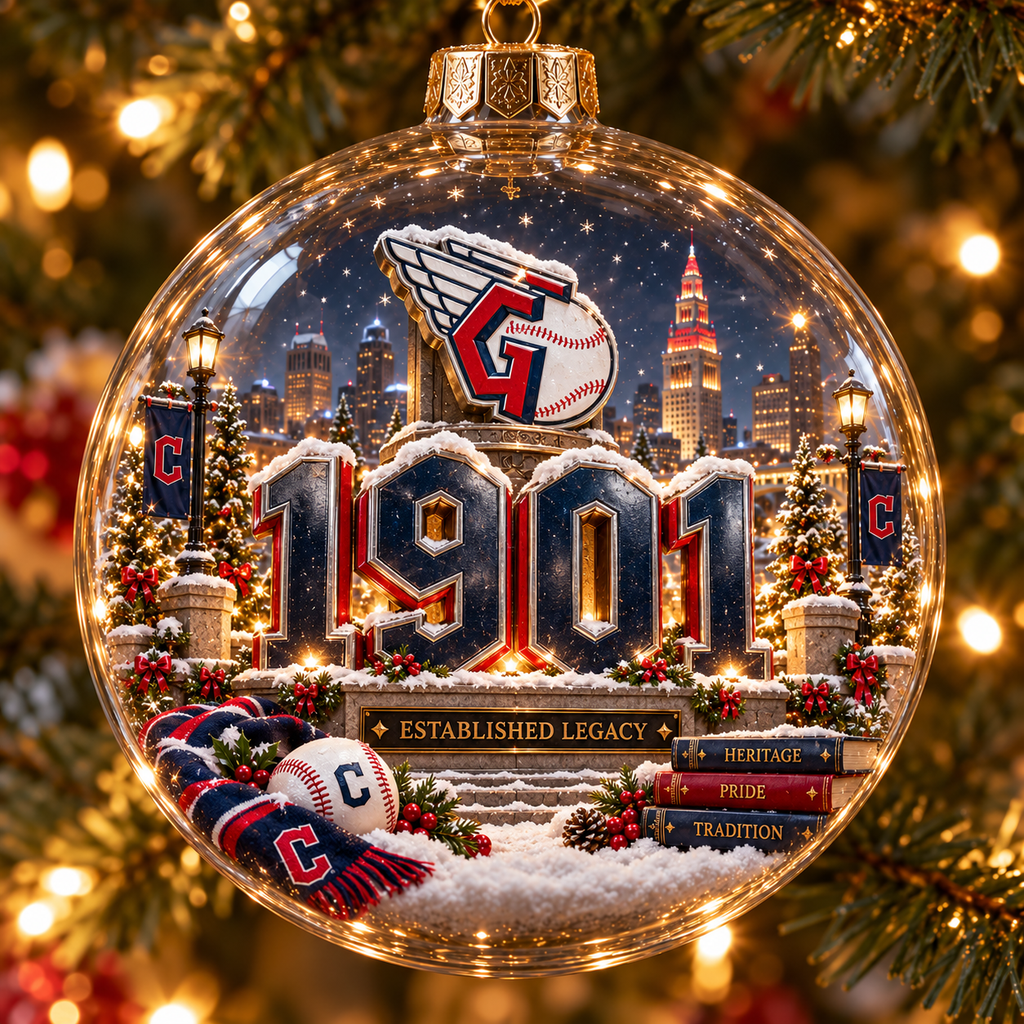 For The Land Light-Up Baseball Christmas Globe Ornament