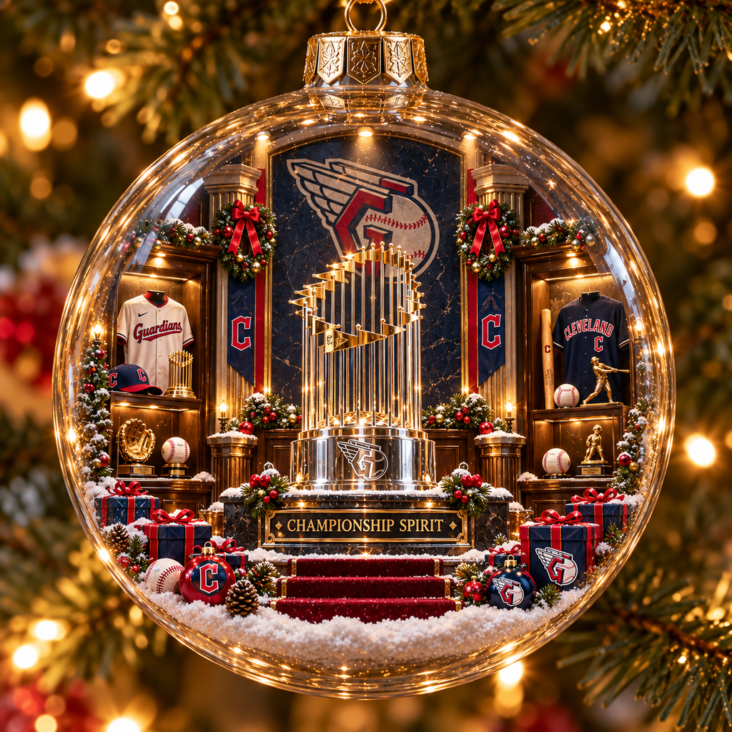 For The Land Light-Up Baseball Christmas Globe Ornament