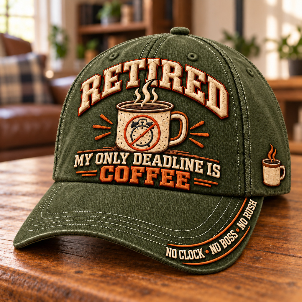 Retired My Only Deadline Is Coffee Baseball Cap