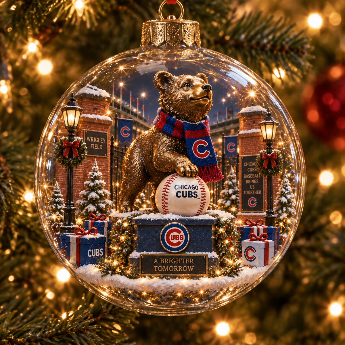 Fly the W — Light-Up Baseball Heritage Ornament