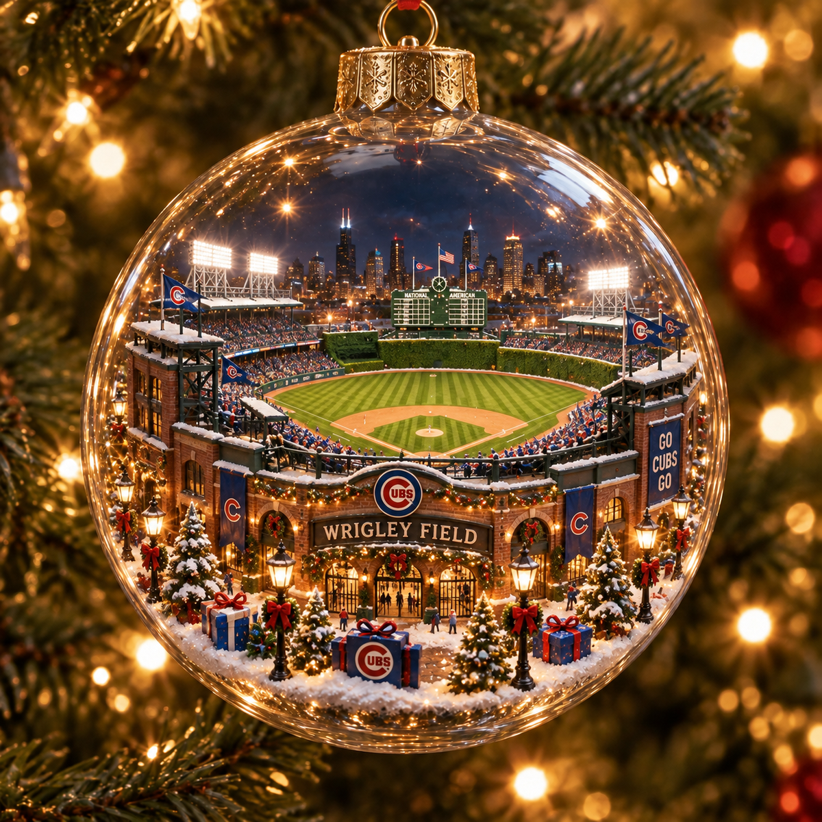 Fly the W — Light-Up Baseball Heritage Ornament