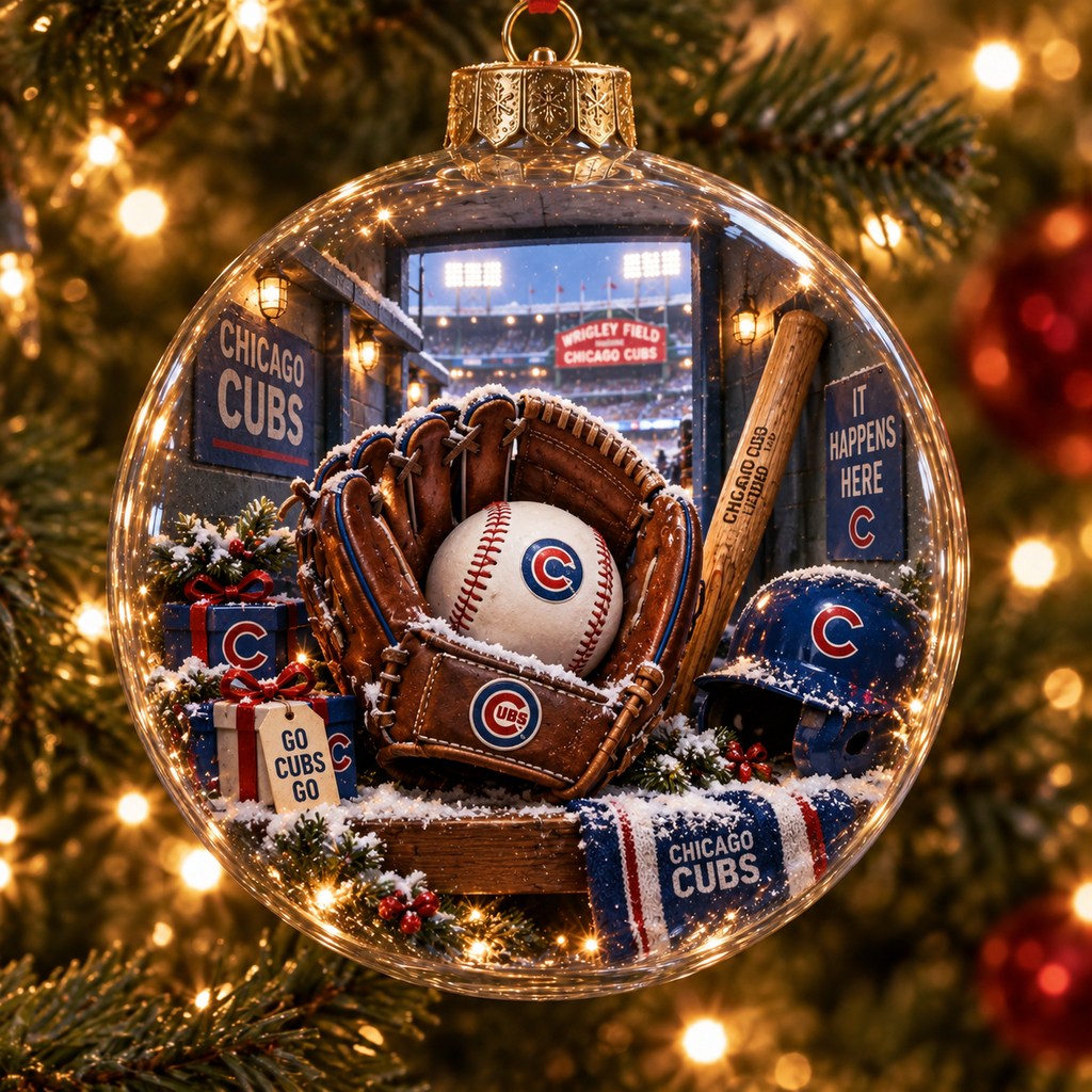 Fly the W — Light-Up Baseball Heritage Ornament