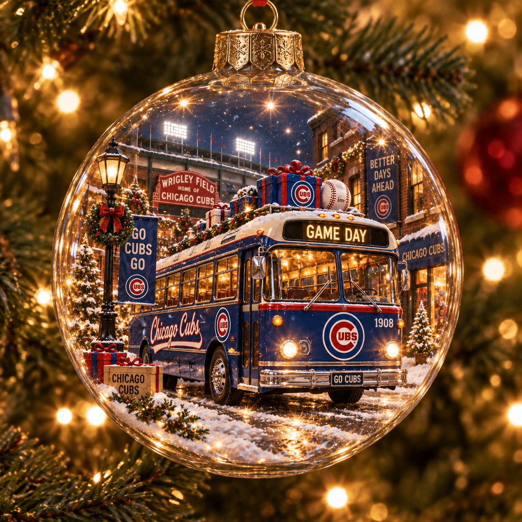 Fly the W — Light-Up Baseball Heritage Ornament