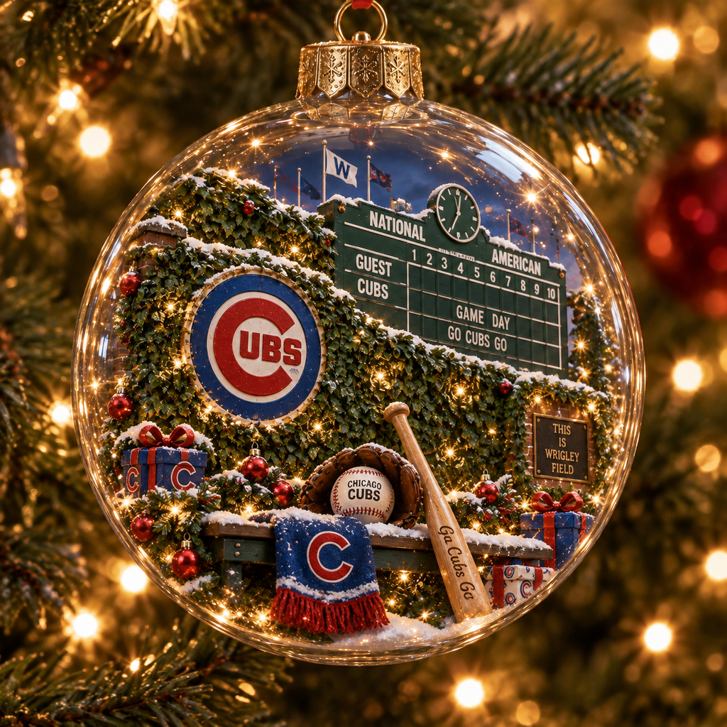 Fly the W — Light-Up Baseball Heritage Ornament