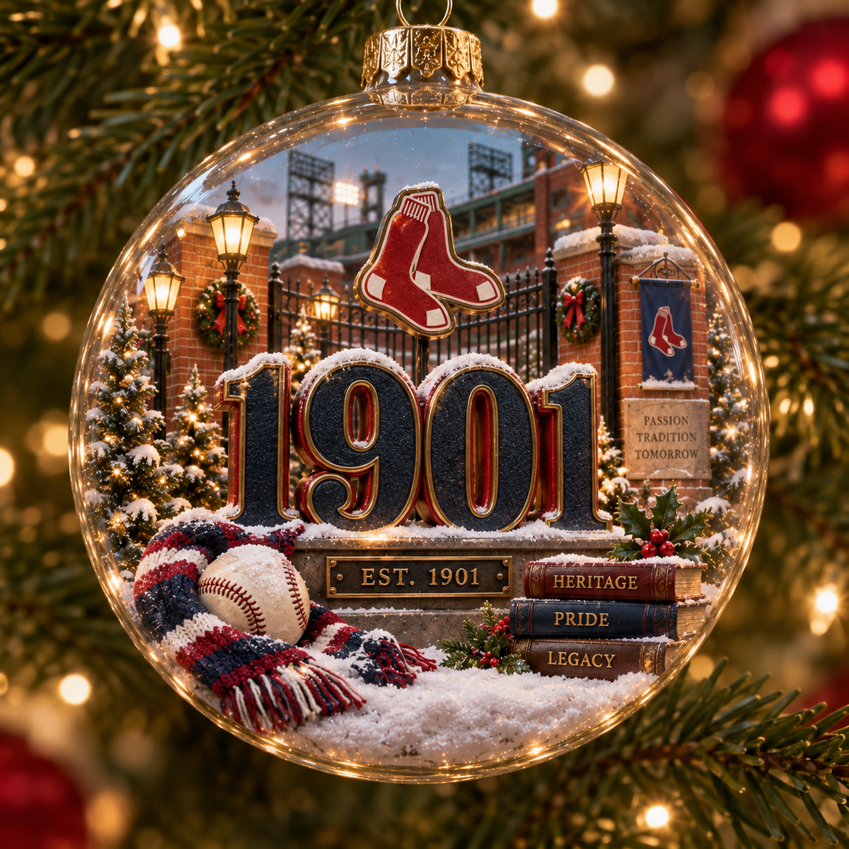 Go Sox — Light-Up Baseball Ornament