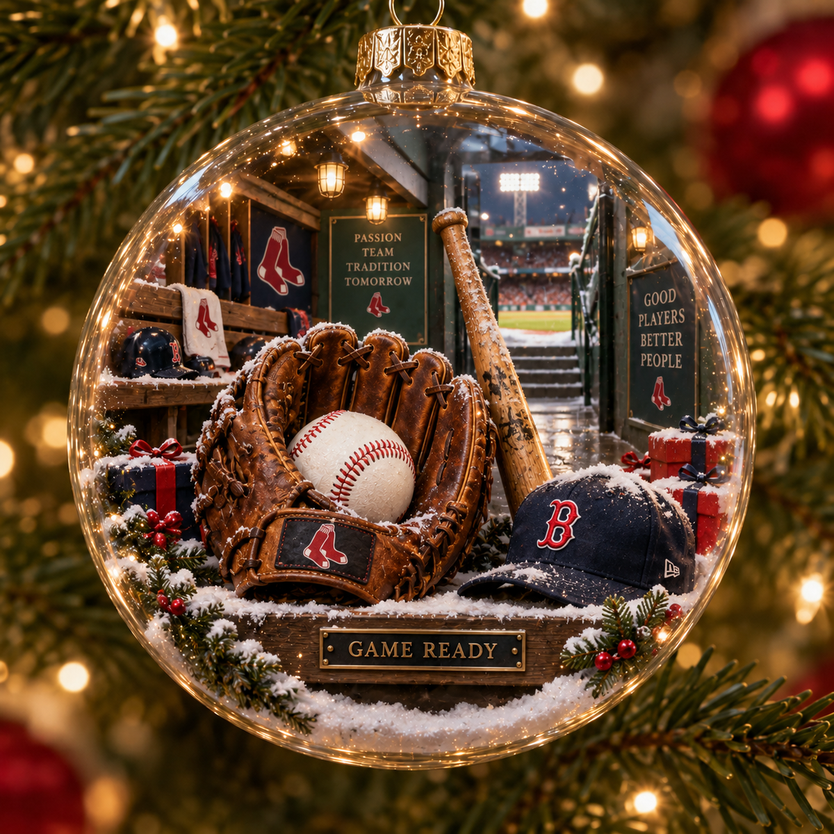 Go Sox — Light-Up Baseball Ornament