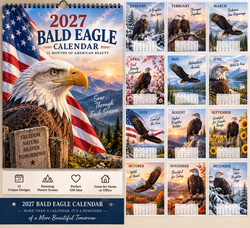 2027 Bald Eagle Wall Calendar