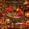 ❤️ Cardinal Christmas Treat Bowl – Lighted Holiday Candy Bowl & Tabletop Decor