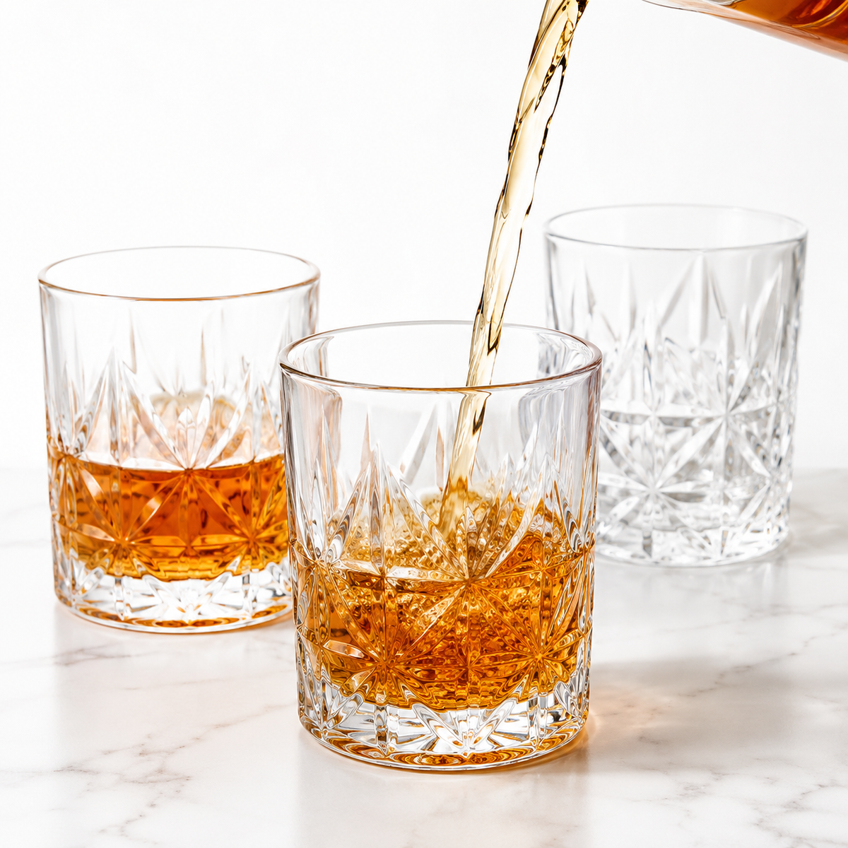 Crystal lowball whiskey glass tumbler Sikunuo